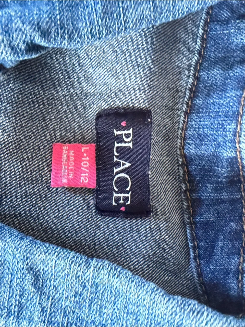 The Children's Place Girls Blue Denim Jean Jacket Coat Size L 10/12